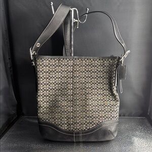 Coach Vintage mini C crossbody with silver hardware and hang tag